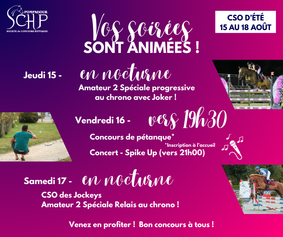 CSO 15-18 Août - Soirées